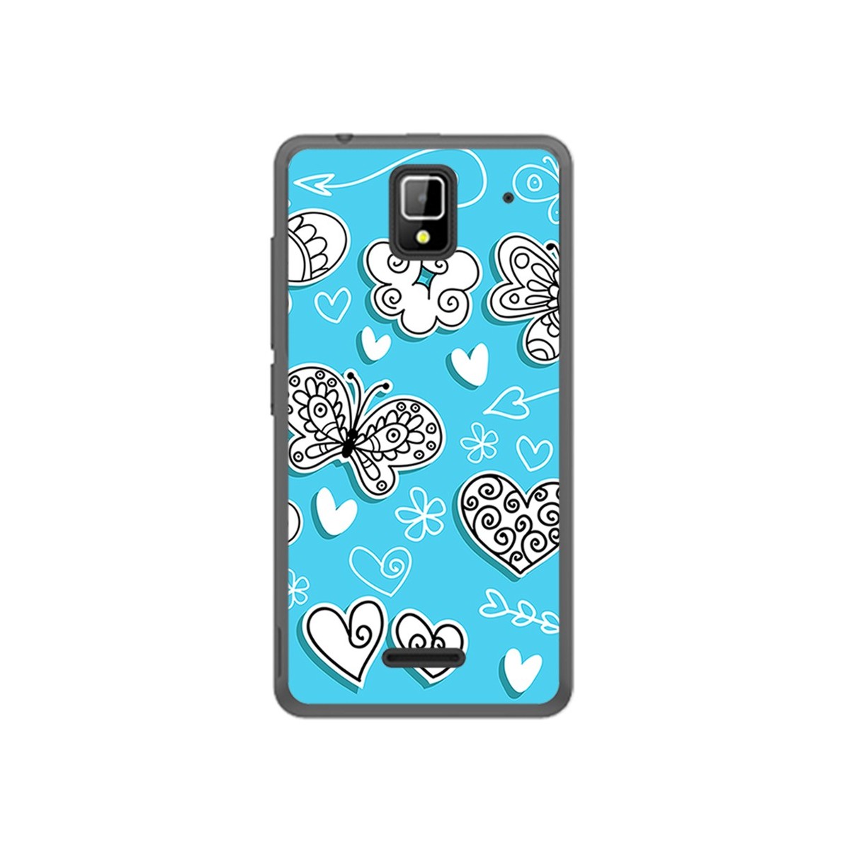 Funda Gel Tpu para Orange Rise 33 Diseño Mariposas Dibujos