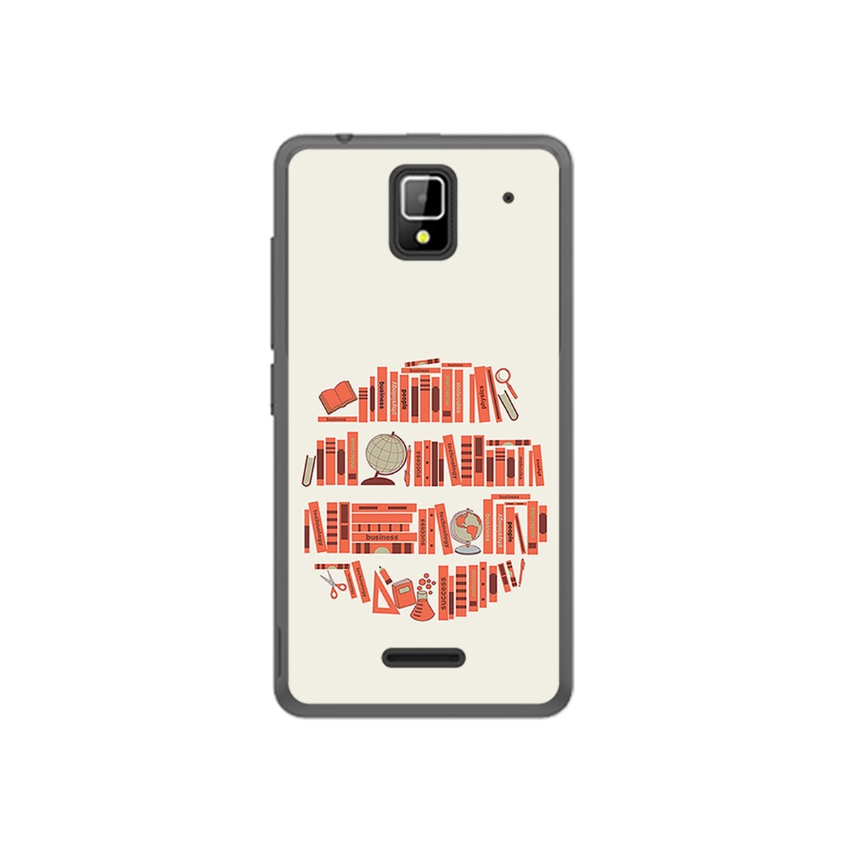 Funda Gel Tpu para Orange Rise 33 Diseño Mundo Libro Dibujos