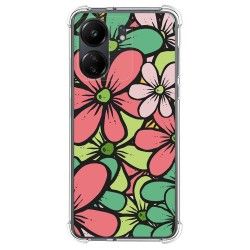 Funda Silicona Antigolpes para Xiaomi Poco C65 diseño Flores 02 Dibujos