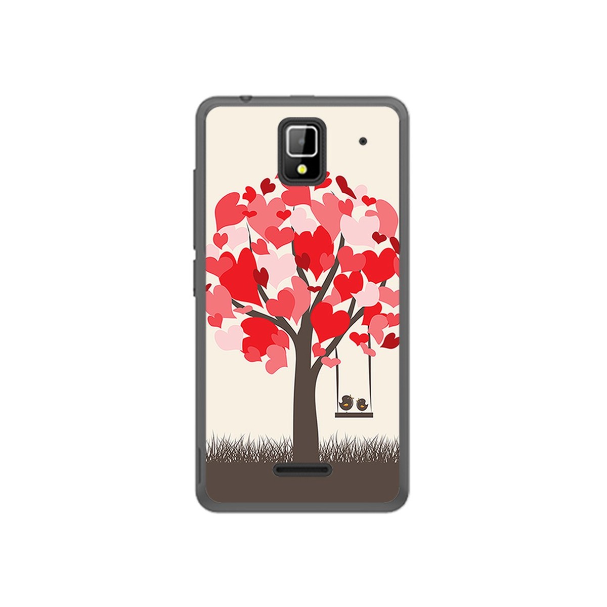 Funda Gel Tpu para Orange Rise 33 Diseño Pajaritos Dibujos