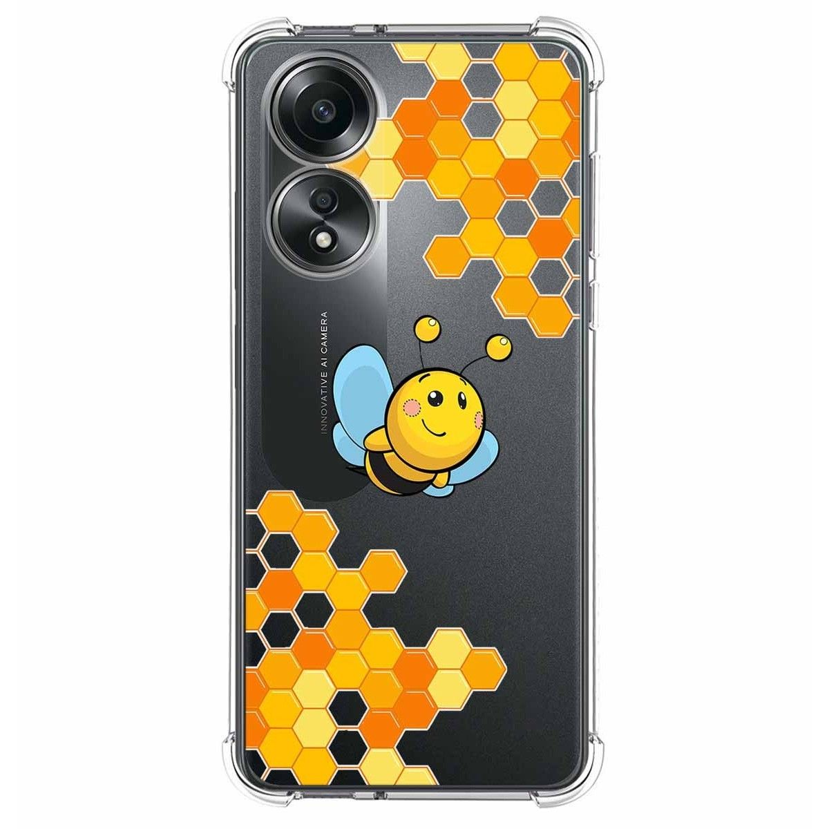 Funda Silicona Antigolpes para Oppo A58 4G diseño Abeja Dibujos