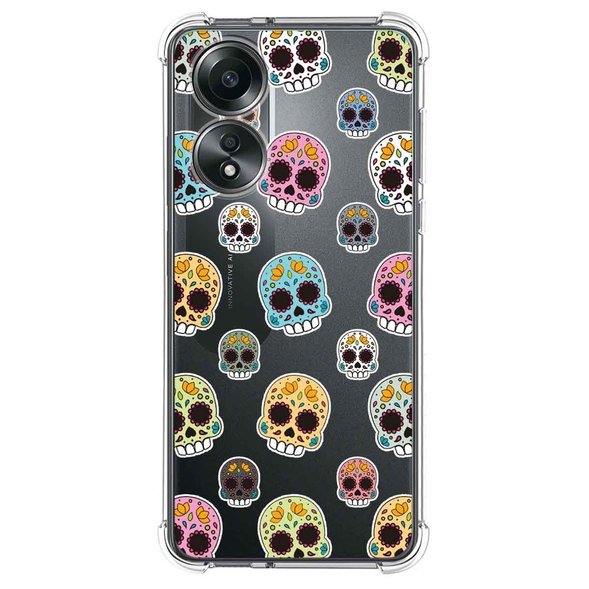 Funda Silicona Antigolpes para Oppo A58 4G diseño Catrina Dibujos