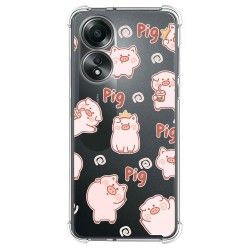 Funda Silicona Antigolpes para Oppo A58 4G diseño Cerdos Dibujos