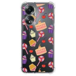 Funda Silicona Antigolpes para Oppo A58 4G diseño Dulces 01 Dibujos