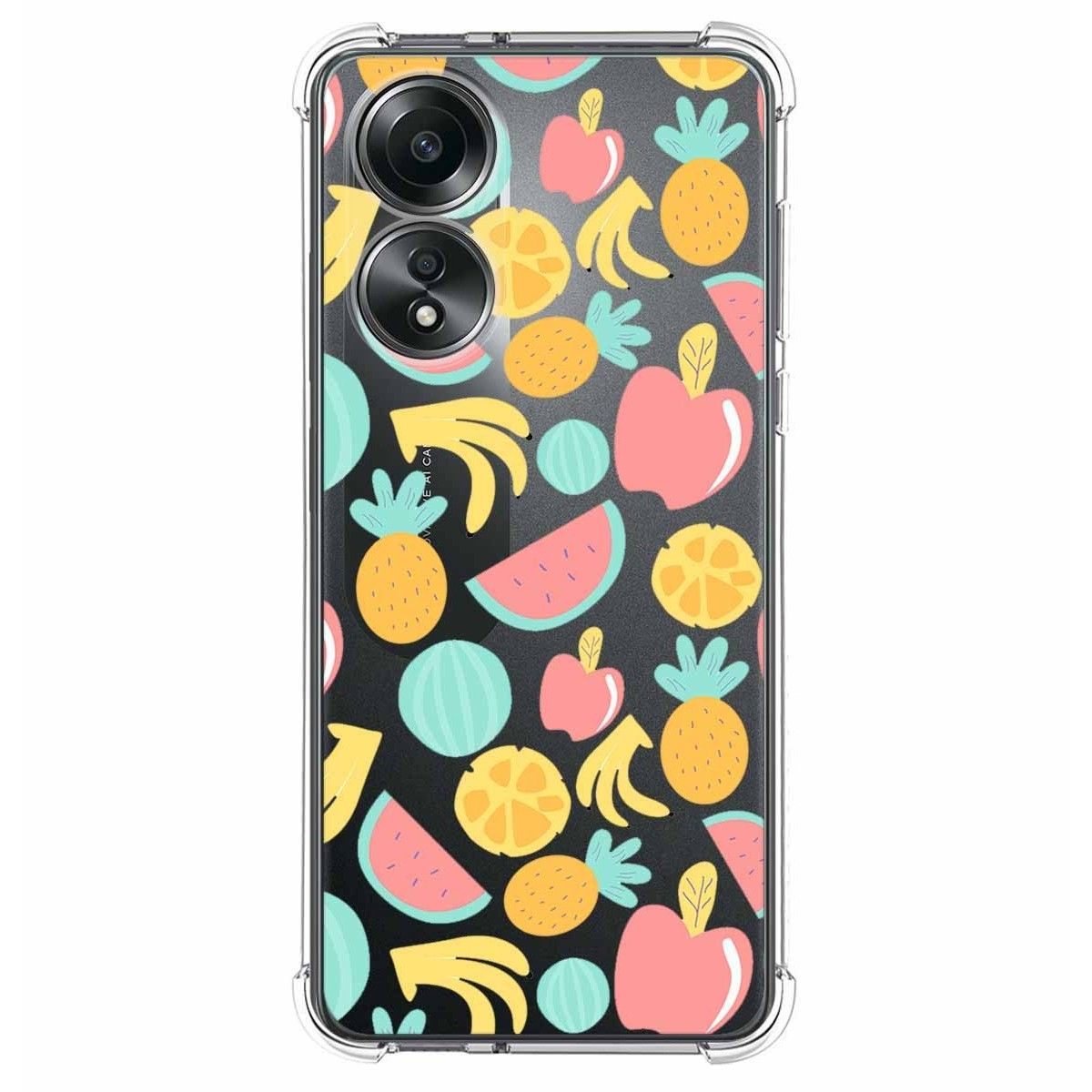 Funda Silicona Antigolpes para Oppo A58 4G diseño Frutas 02 Dibujos