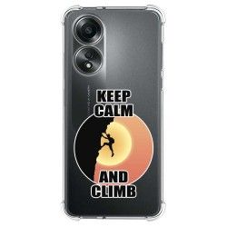 Funda Silicona Antigolpes para Oppo A58 4G diseño Hombre Escalada Dibujos