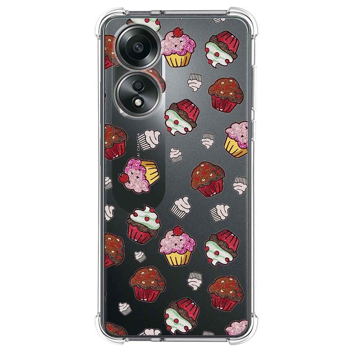 Funda Silicona Antigolpes para Oppo A58 4G diseño Muffins Dibujos