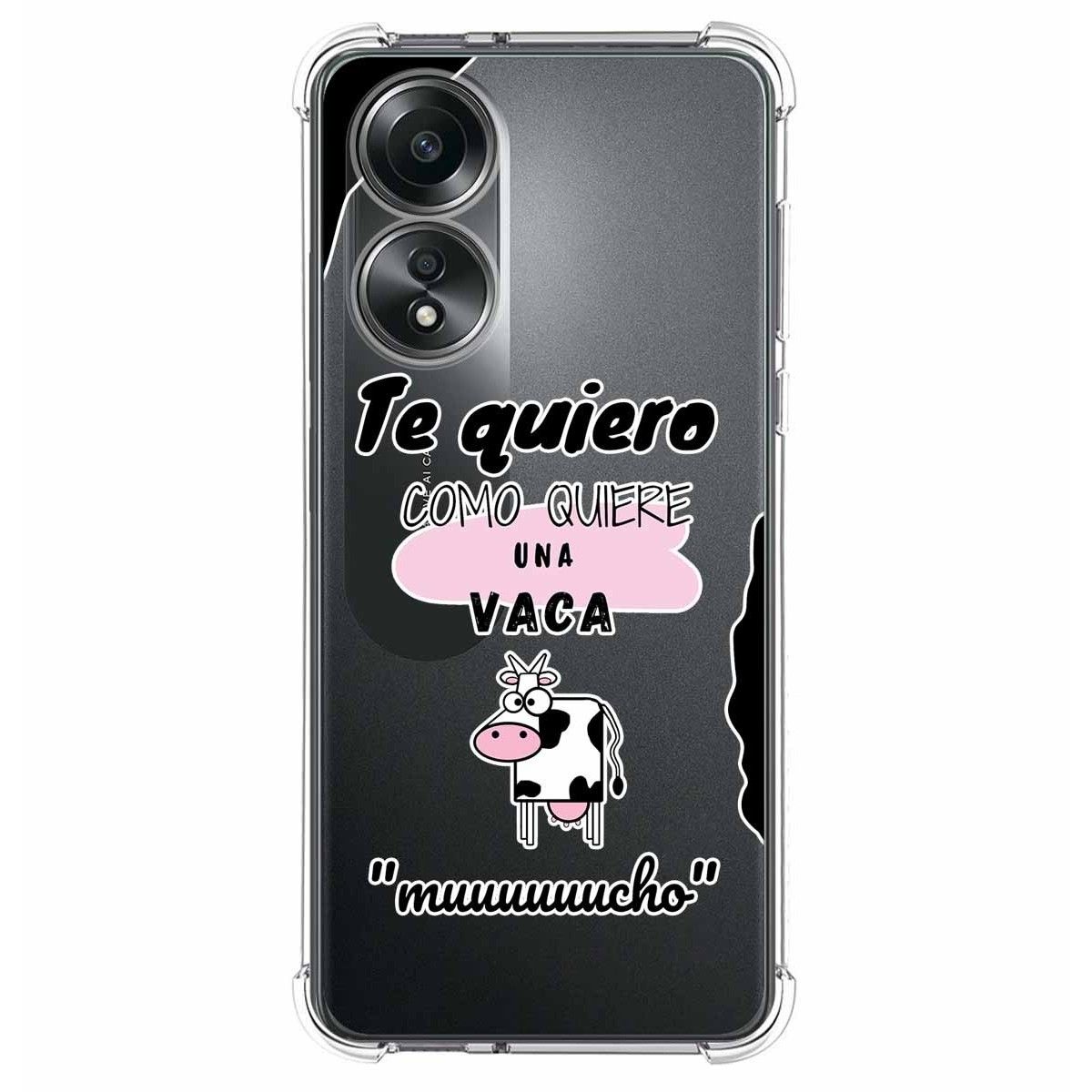 Funda Silicona Antigolpes para Oppo A58 4G diseño Vaca Dibujos