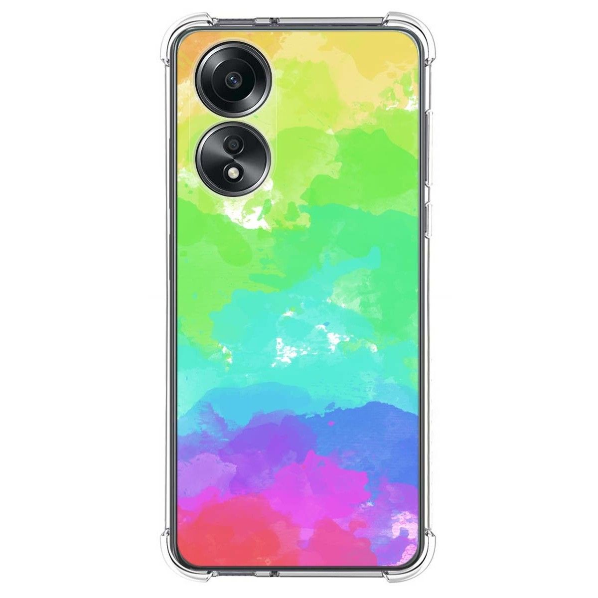 Funda Silicona Antigolpes para Oppo A58 4G diseño Acuarela 03 Dibujos