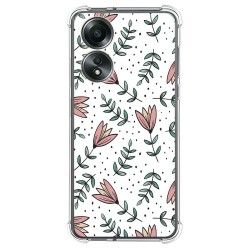 Funda Silicona Antigolpes para Oppo A58 4G diseño Flores 01 Dibujos