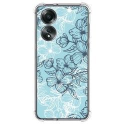Funda Silicona Antigolpes para Oppo A58 4G diseño Flores 03 Dibujos