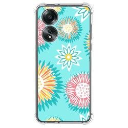 Funda Silicona Antigolpes para Oppo A58 4G diseño Flores 05 Dibujos