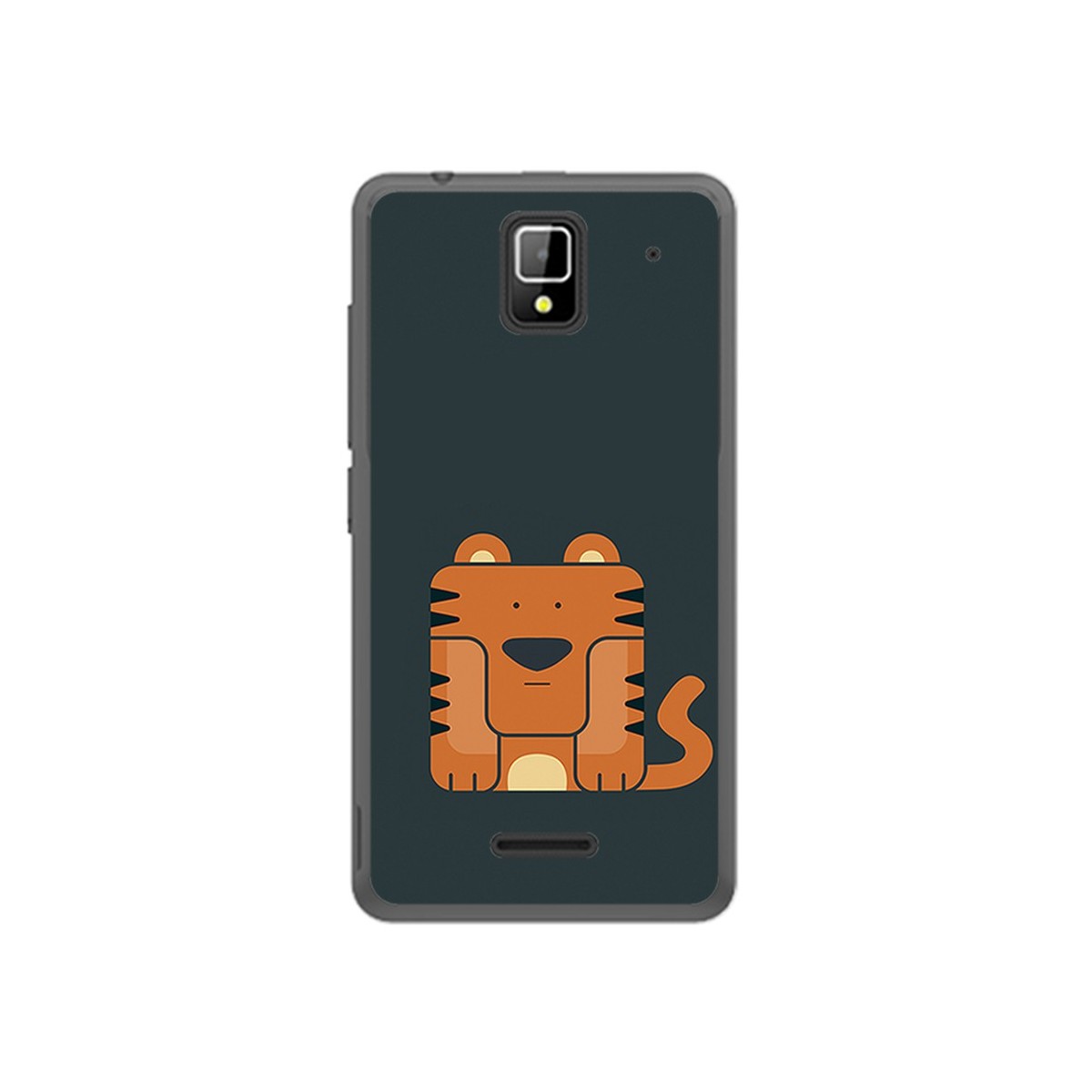 Funda Gel Tpu para Orange Rise 33 Diseño Tigre Dibujos