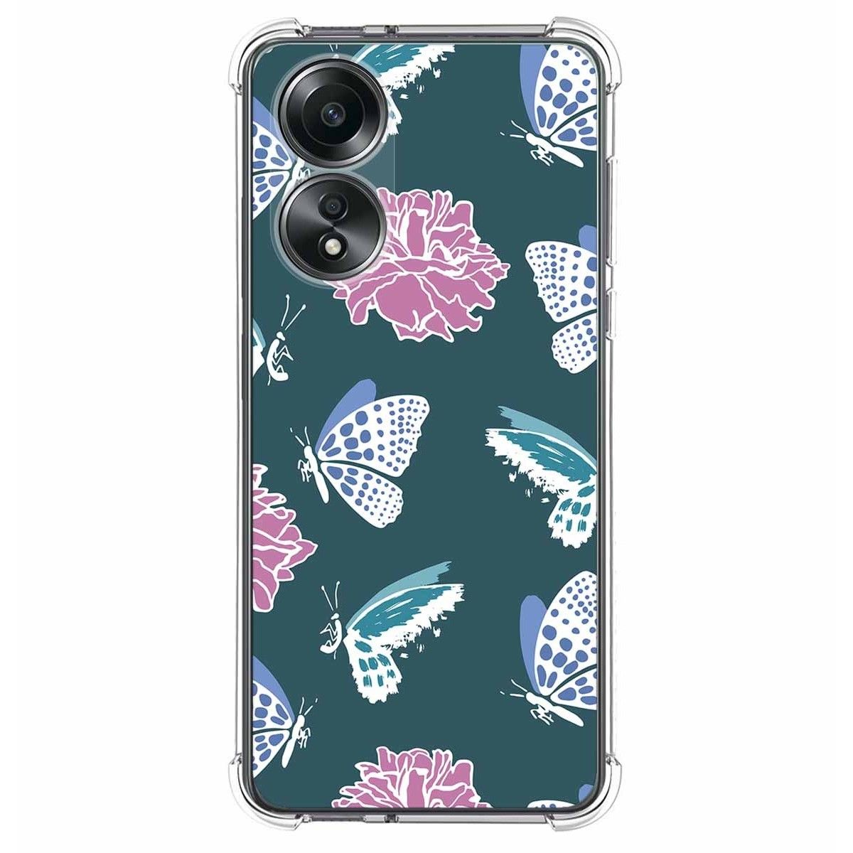 Funda Silicona Antigolpes para Oppo A58 4G diseño Flores 10 Dibujos