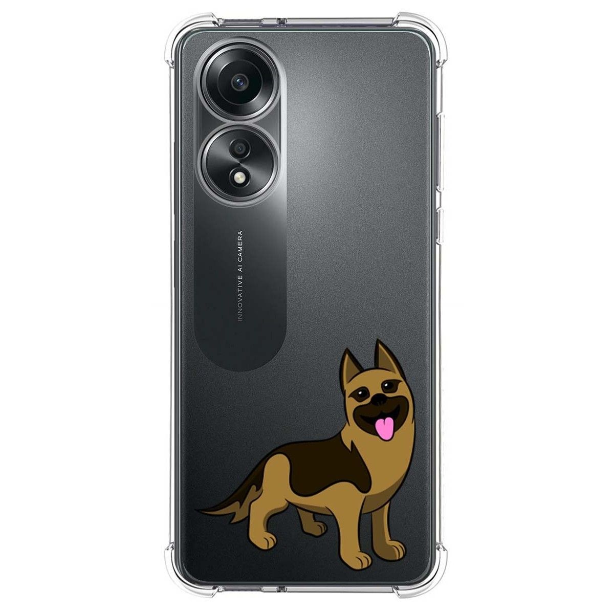 Funda Silicona Antigolpes para Oppo A58 4G diseño Perros 03 Dibujos