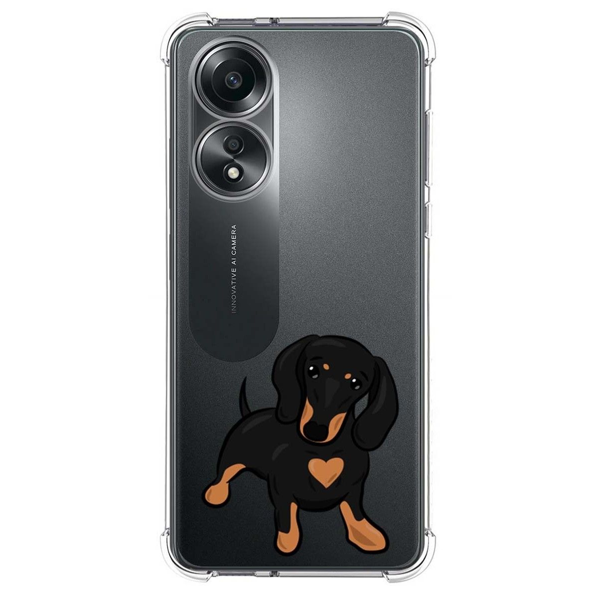 Funda Silicona Antigolpes para Oppo A58 4G diseño Perros 04 Dibujos