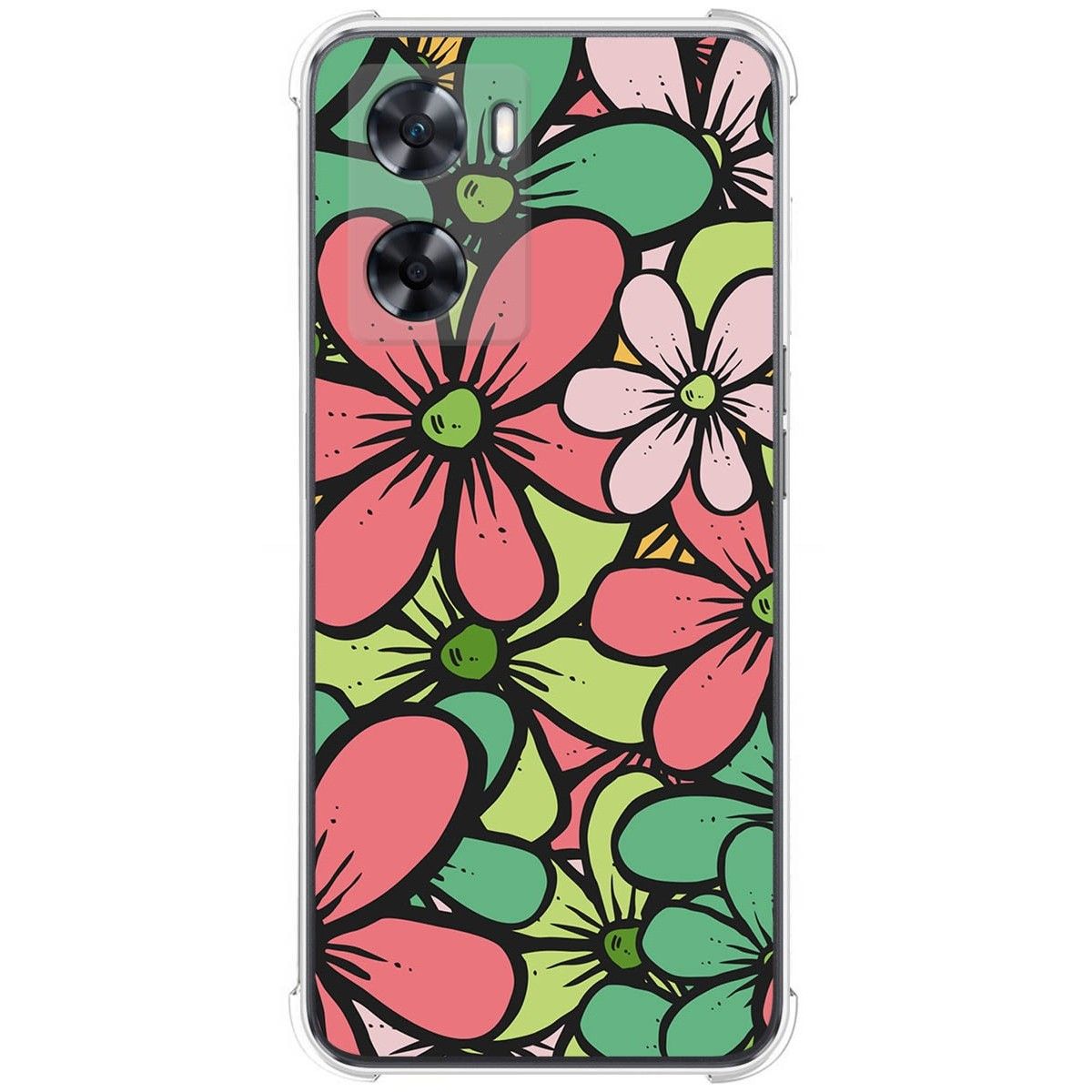 Funda Silicona Antigolpes para Oneplus Nord N20 SE diseño Flores 02 Dibujos