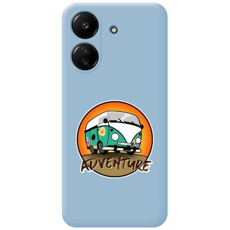Funda Silicona Líquida Azul para Xiaomi Redmi 13C diseño Adventure Dibujos