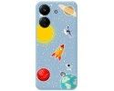 Funda Silicona Líquida Azul para Xiaomi Redmi 13C diseño Espacio Dibujos