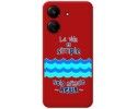 Funda Silicona Líquida Roja para Xiaomi Redmi 13C diseño Agua Dibujos