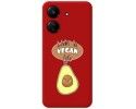 Funda Silicona Líquida Roja para Xiaomi Redmi 13C diseño Vegan Life Dibujos