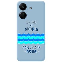 Funda Silicona Líquida Azul para Xiaomi Poco C65 diseño Agua Dibujos
