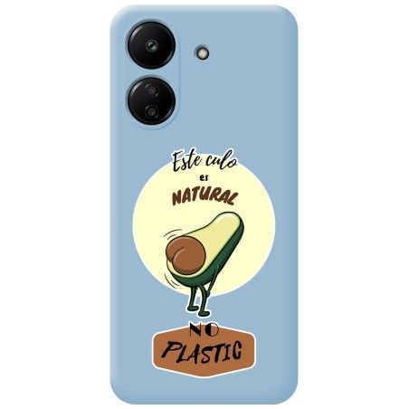 Funda Silicona Líquida Azul para Xiaomi Poco C65 diseño Culo Natural Dibujos