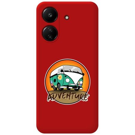 Funda Silicona Líquida Roja para Xiaomi Poco C65 diseño Adventure Dibujos