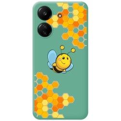 Funda Silicona Líquida Verde para Xiaomi Poco C65 diseño Abeja Dibujos