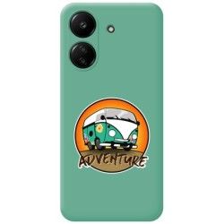 Funda Silicona Líquida Verde para Xiaomi Poco C65 diseño Adventure Dibujos