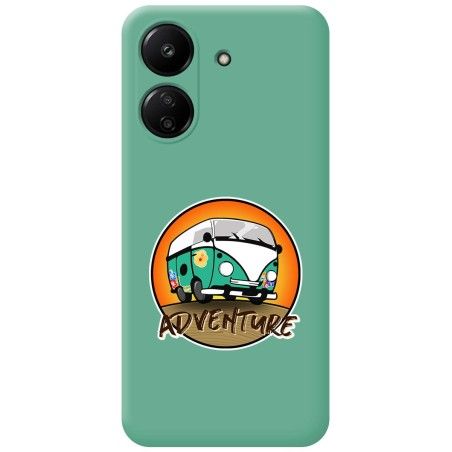 Funda Silicona Líquida Verde para Xiaomi Poco C65 diseño Adventure Dibujos
