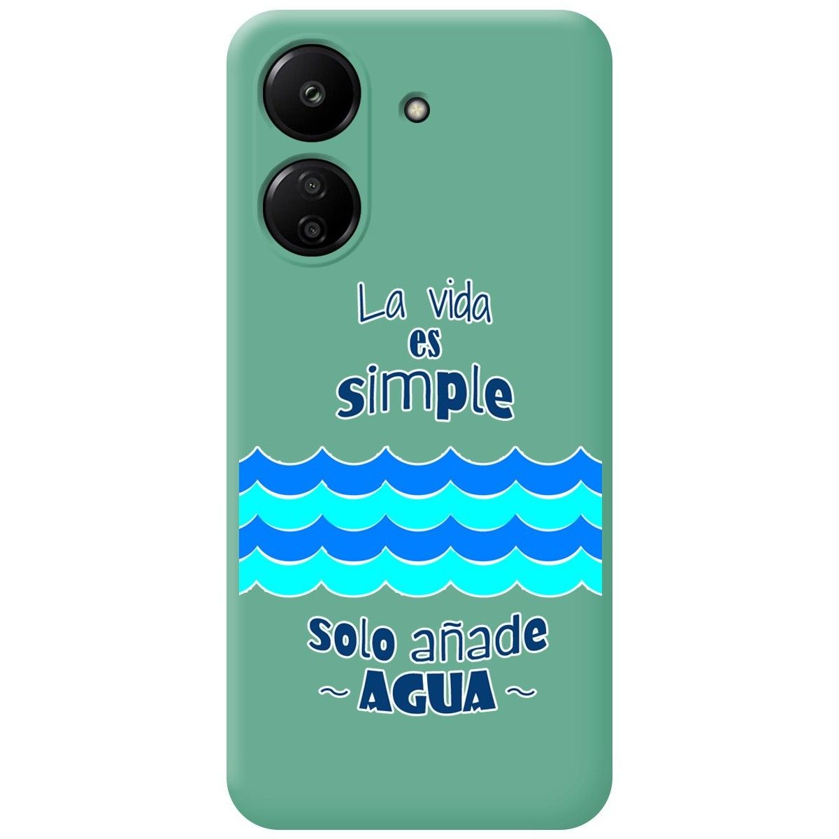 Funda Silicona Líquida Verde para Xiaomi Poco C65 diseño Agua Dibujos