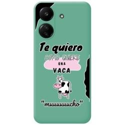 Funda Silicona Líquida Verde para Xiaomi Poco C65 diseño Vaca Dibujos