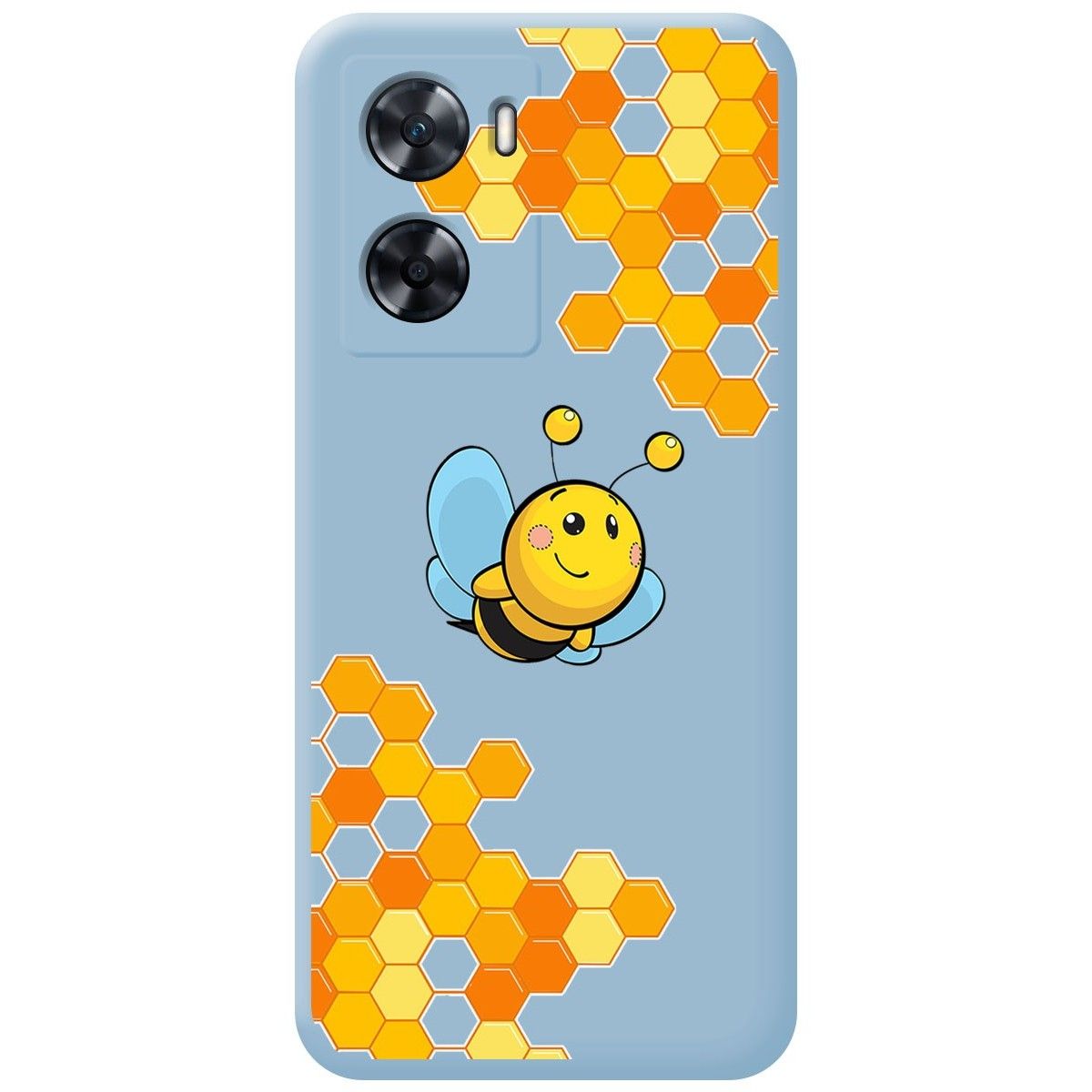 Funda Silicona Líquida Azul para Oneplus Nord N20 SE diseño Abeja Dibujos