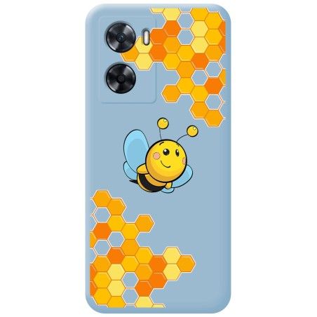 Funda Silicona Líquida Azul para Oneplus Nord N20 SE diseño Abeja Dibujos