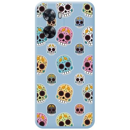 Funda Silicona Líquida Azul para Oneplus Nord N20 SE diseño Catrina Dibujos
