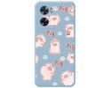 Funda Silicona Líquida Azul para Oneplus Nord N20 SE diseño Cerdos Dibujos