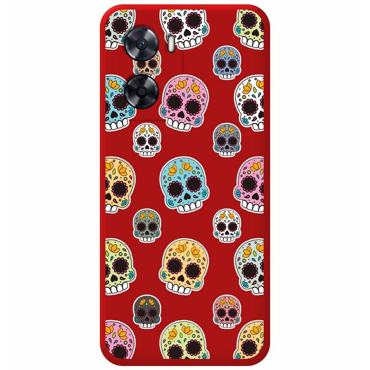 Funda Silicona Líquida Roja para Oneplus Nord N20 SE diseño Catrina Dibujos