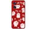 Funda Silicona Líquida Roja para Oneplus Nord N20 SE diseño Cerdos Dibujos