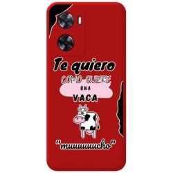 Funda Silicona Líquida Roja para Oneplus Nord N20 SE diseño Vaca Dibujos