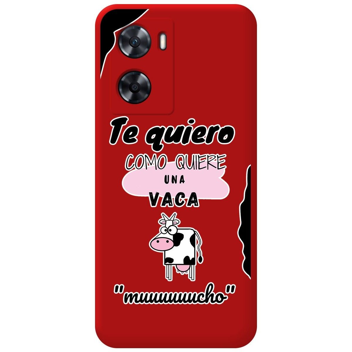 Funda Silicona Líquida Roja para Oneplus Nord N20 SE diseño Vaca Dibujos
