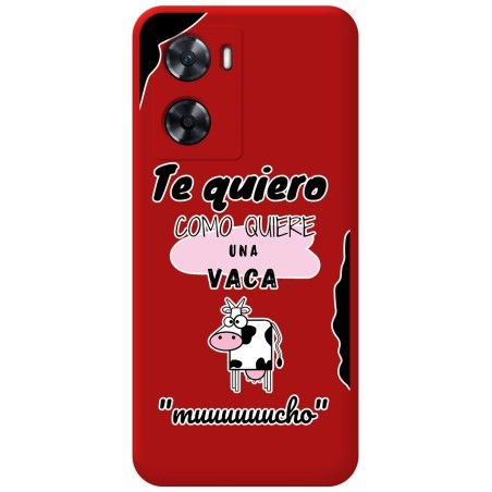 Funda Silicona Líquida Roja para Oneplus Nord N20 SE diseño Vaca Dibujos