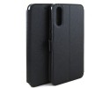 Funda Soporte Piel Negra para Huawei P20 Flip Libro