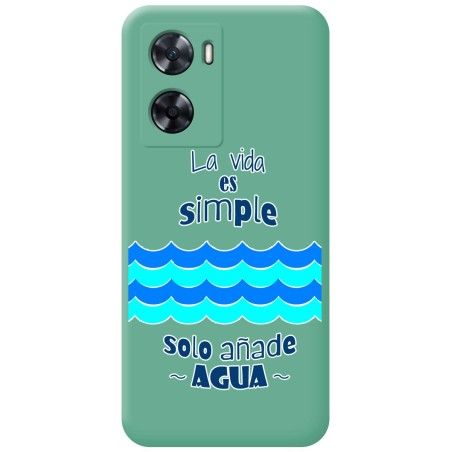 Funda Silicona Líquida Verde para Oneplus Nord N20 SE diseño Agua Dibujos