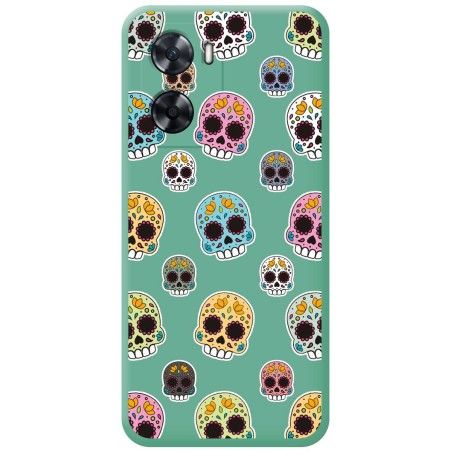 Funda Silicona Líquida Verde para Oneplus Nord N20 SE diseño Catrina Dibujos