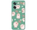 Funda Silicona Líquida Verde para Oneplus Nord N20 SE diseño Cerdos Dibujos