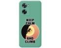 Funda Silicona Líquida Verde para Oneplus Nord N20 SE diseño Mujer Escalada Dibujos
