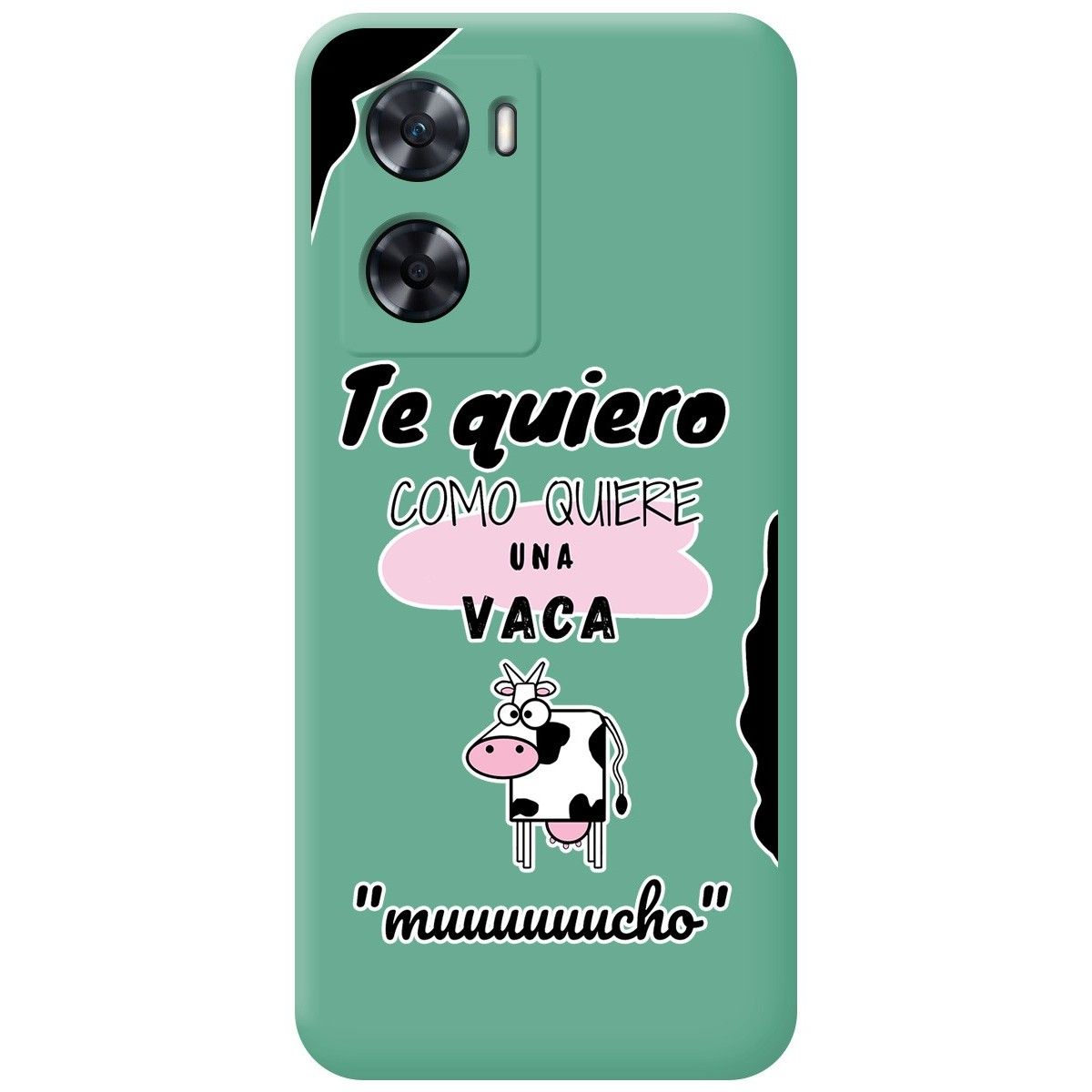 Funda Silicona Líquida Verde para Oneplus Nord N20 SE diseño Vaca Dibujos