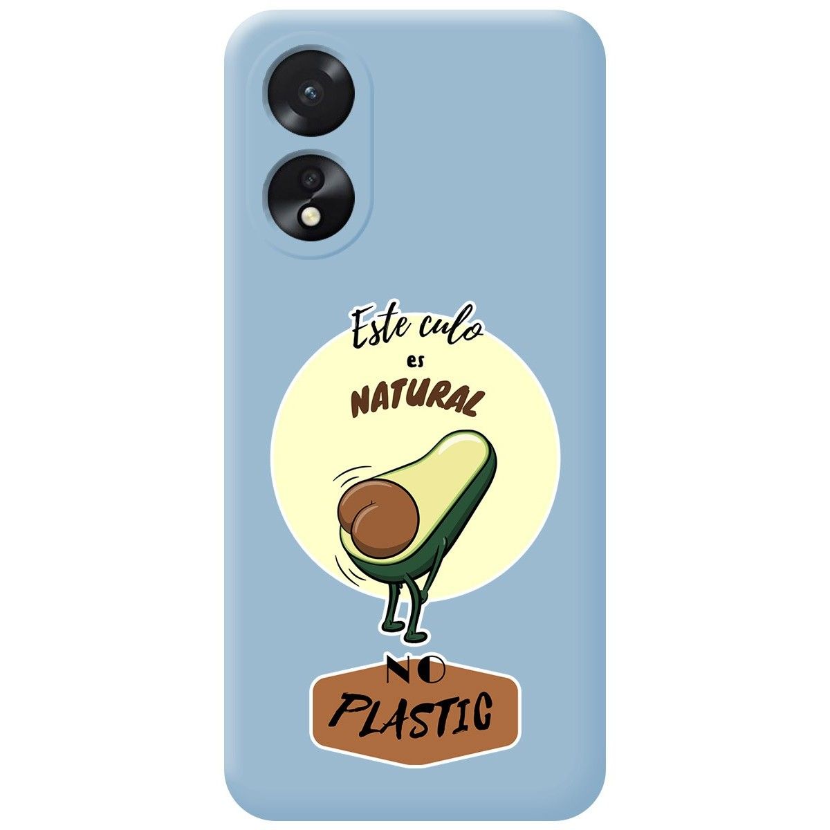 Funda Silicona Líquida Azul para Oppo A38 4G diseño Culo Natural Dibujos