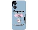 Funda Silicona Líquida Azul para Oppo A38 4G diseño Vaca Dibujos